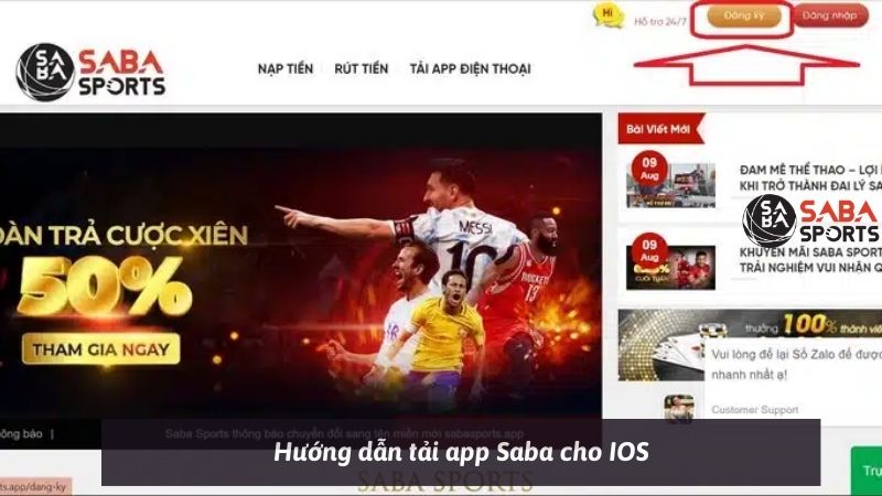 Hướng dẫn tải app Saba cho IOS