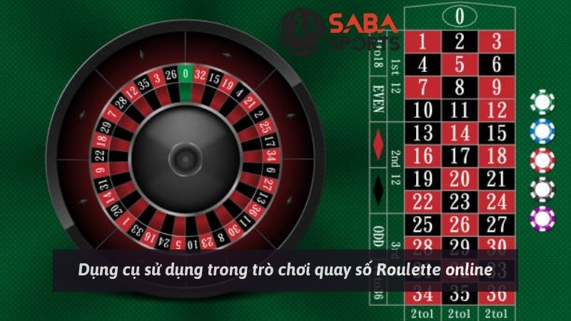 Dụng cụ sử dụng trong trò chơi quay số Roulette online